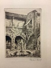 Alice Standish Buell Etching “Le Petit Theatre New Orleans” picture