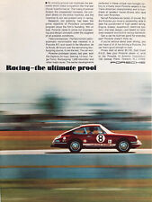 Vintage 1969 Porsche 911 racing original color ad IP101 picture