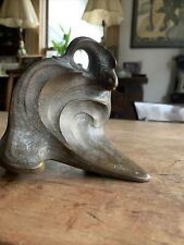 Antique Bronze Sculpture Salmon Fish Riding Rapids Waves Sgd Barkdull  picture