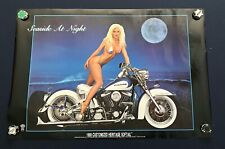1988 Harley Davidson SOFTAIL Seaside At Night 23X35 Poster Sexy Bikini picture