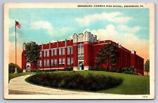 Ebensburg PA Pennsylvania Postcard Cambria High School Early Cambria County picture