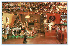 c1950's Christmas Tree, Santa, Kelly's Country Store Grand Island NY Postcard picture
