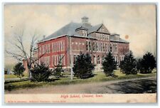 c1905 High School Building Campus Onawa Iowa IA Unposted Antique Postcard picture