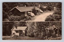 North Woodstock NH-New Hampshire, Spruce Log Cabins, Antique, Vintage Postcard picture