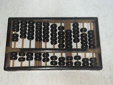 Vintage Chinese Abacus Lotus Flower Brand Wood, Rare & Beautiful 11 Rows, 77 Bds picture