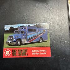 Jb98 Fama Fire Engines 1993 #137 Northfield Minnesota 1989 Ford Louisville picture