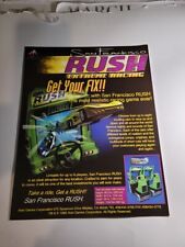 Flyer Atari SAN FRANCISCO RUSH Arcade Video Game advertisement original see pic picture