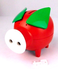 EUC Vtg 1987 Plastic Piggy Bank Made in Denmark Poul Willumsen Works w/Key Toy picture