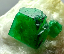 122 Carat Well Terminated Top Green Swat Emerald Crystals On Matrix From @Pak picture