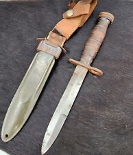 Vintage M1 carbine style bayonet made in Japan with sheath and leather handle picture