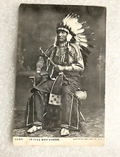 Antique Postcard Plains Indian Posed in War Dress Divided Back c1907 picture