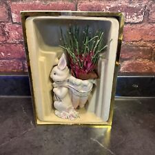 Lenox Easter Bunny Rabbit Bud Vase And Flowers -Petals and Pearls picture