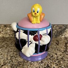 Rare Vintage Looney Toons Tweety and Sylvester Collectible Cookie Jar Gibson picture