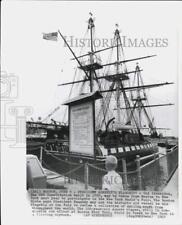 1963 Press Photo USS Constitution Boat, Old Ironsides in Boston, Massachusetts picture