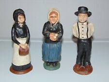Vintage Resin Amish Man and 2 Women Figurine decor. picture