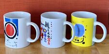 Joan Miró Art Set of 3 Coffee Mugs GREAT CONDITION AND VERY COLORFUL picture