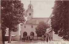 France Laghet - La Place du Monastere old unused sepia postcard picture