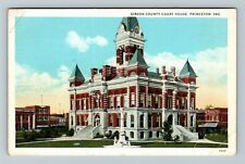 Princeton Indiana, GIBSON COUNTY COURT HOUSE, Exterior, Vintage Postcard picture