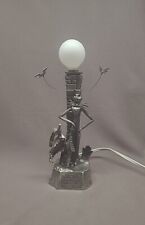 Nightmare Before Christmas Pewter Lamp Jack Skellington And  Zero Neca 10 Inch picture
