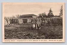 Postcard WWI WW1 German Soldiers Field Camp Spiked Helmets 1914 Pickelhaube picture