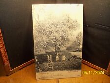 1911 Apple Orchard blossoms Liberty NY New York 2 Children Grandpa and a Dog picture