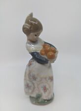 Vintage Lladro Valencian Girl Holding Oranges Porcelain Figurine #4841 picture