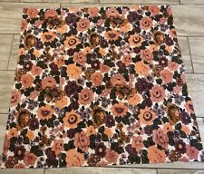 Vintage Floral Cloth Tablecloth 46x43 Inches. picture