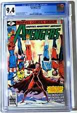 Marvel Avengers #187 Comic (1979) CGC Graded NM (9.4) White Pages.  picture
