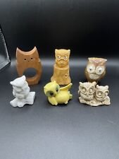 Vintage Owl Figurines Lot Of Six Owls picture