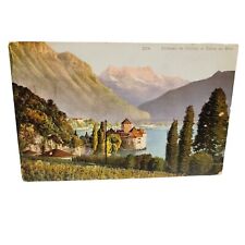 Vtg Switzerland Chateau de Chillon et Dents Du Midi Postcard Posted picture