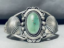 HYPNOTIC VINTAGE NAVAJO GIANT  ROYSTON TURQUOISE STERLING SILVER picture