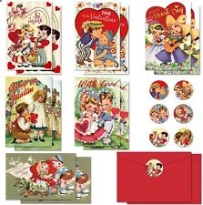 24 Pcs Vintage Valentine'S Day Cards with Envelopes +Stickers Greeting Cards picture
