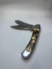 Vintage Wild Turkey 2 Blade Pocket Knife Solingen Steel Stag Handle picture