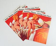 Lot of 5 NOS 1975 Vintage Phil Interlandi Playboy Greeting Cards Get Well Risque picture