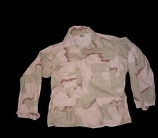 Authentic DCU Three Color Desert Combat Shirt Large Short GWOT OIF OEF picture