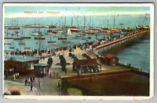 Postcard Regatta Day Boats Harbor Water People Aerial Scenic View Torquay UK picture