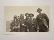 VTG WW II Snapshot Photo Gas Mask Soldier picture