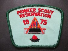 1975 Pioneer Scout Reservation dark green border boy scout patch picture