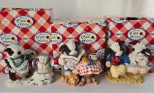 Lot of 3 Enesco Mary's Moo Moos Figurines with Boxes picture