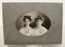 Antique Large Victorian BEAUTIFUL WOMEN Girls Sisters Photo Cabinet Card picture