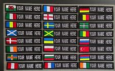 Custom Flag Name Identifier Patch Hook Backed Personalised 120x25mm Morale Badge picture