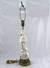 Vintage Guanyin Goddess Blanc de Chine Porcelain Lamp Mercy & Compassion picture