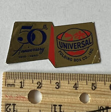 1960 UNIVERSAL FOLDING BOX CO. 50TH ANNIVERSARY DECAL ADHESIVE LABEL STICKER picture
