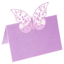 Table Name Place Cards,25Pcs Hollow Butterfly Cut Design Blank Card Purple picture