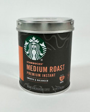 Starbucks Medium Roast Premium Instant Collectible Empty Tin Can DIY Crafts picture