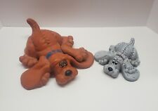 Set Of 2 Ceramic Pound Puppies Vintage 1980s 1 Large 11