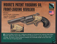 MOORE'S PATENT FIREARMS CO. FRONT-LOADING REVOLVER .32 Hand Gun PHOTO CARD picture