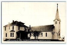 1915 St. Michaels Catholic Church Parsonage Mahnomen MN RPO RPPC Photo Postcard picture