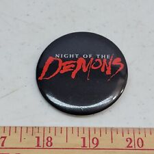 Vintage 1980s Night Of The Demons Movie Promo Pin - Halloween Horror Film Button picture
