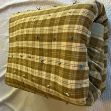 Cotton Plaid Hand Knotted Satin Trim Blanket Bedspread Wes-Anderson-Summer-Camp picture
